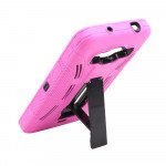 Wholesale Samsung Galaxy Grand Prime G530 Armor Hybrid Stand Case (Hot Pink)